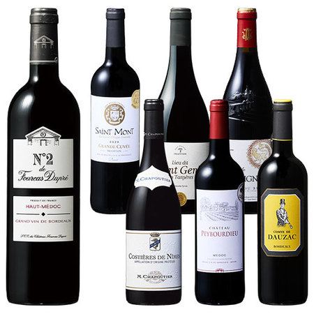 セカンドワイン入り！フランス格上赤ワイン飲み比べ7本セット