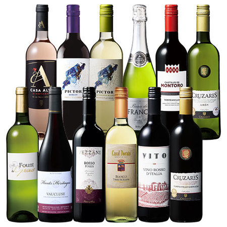 コスパ抜群！世界のデイリー赤・白・ロゼ・スパークリング12本セット