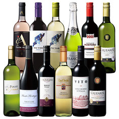 コスパ抜群！世界のデイリー赤・白・ロゼ・スパークリング12本セット