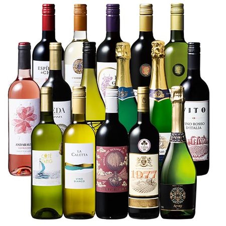 コスパ抜群！世界のデイリー赤・白・ロゼ・スパークリング１６本セット