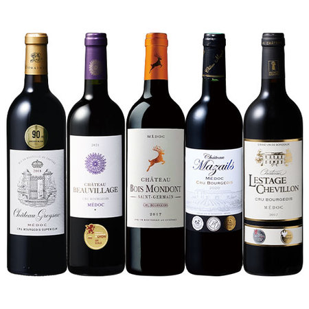 当たり年＆樽熟成入り!クリュ・ブルジョワ5本セット 第8弾