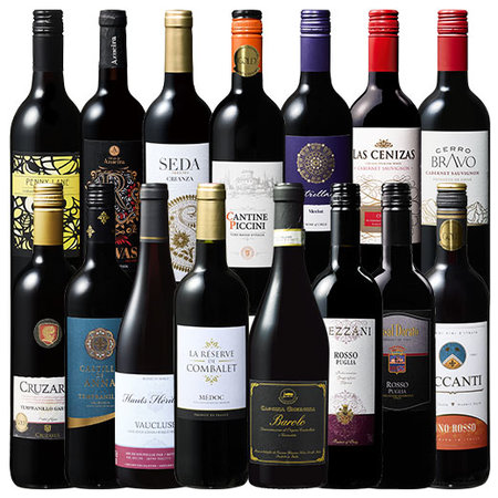 【57%OFF】イタリアの代名詞バローロ＆2冠メドック入り！世界6ヵ国赤ワイン15本セット