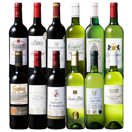 6冠金賞&格上産地入り！ボルドー金賞赤白12本セット