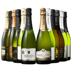 瓶内二次発酵製法カバ5本入り!!激旨スパークリングワイン12本セット第17弾