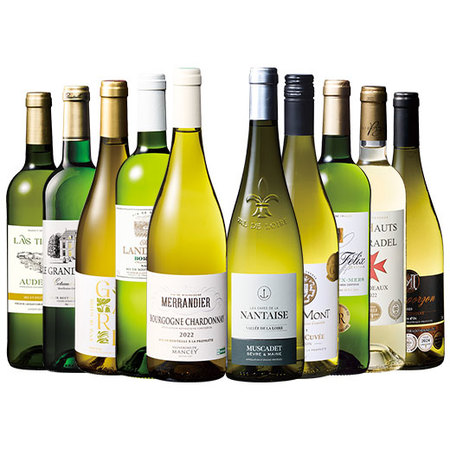 フランス各地を巡る！ブルゴーニュ＆人気生産者入り白ワイン10本セット