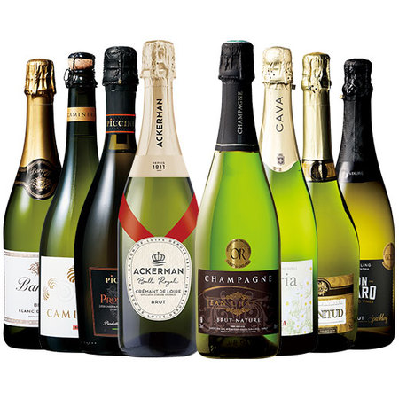 ワンランク上の泡を飲み比べ！厳選スパークリングワイン8本セット