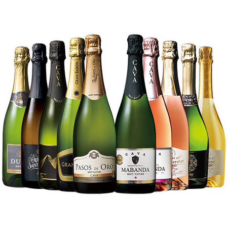瓶内二次発酵製法カバ5本入り！スペイン多金スパークリング10本セット