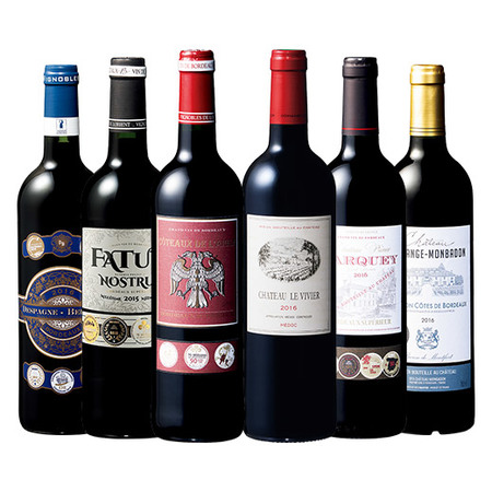 ボルドー熟成ヴィンテージ飲み比べ赤ワイン6本セット