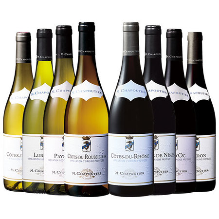 ローヌ超名門生産者Ｍ．シャプティエ　赤白ワイン８種８本セット