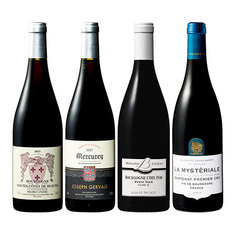 ミシュラン星付きレストラン監修ワイン＆村名ワイン入り！厳選ブルゴーニュ飲み比べ赤ワイン４本セット
