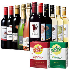 ボックスワイン２箱付！コスパ抜群！赤・白・スパークリングワイン１１本セット　第９弾