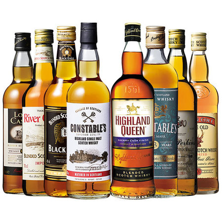 シングルモルト＆シェリーカスク熟成入り！スコッチウイスキー８本セット