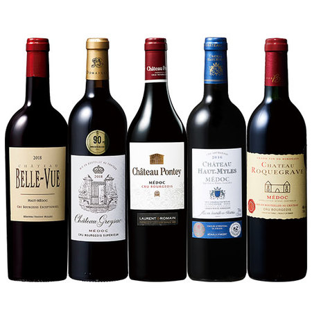 クリュ・ブルジョワ全階級を味わう！クリュ・ブルジョワ贅沢飲み比べ５本セット