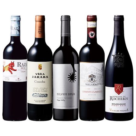 有名5産地格上赤ワイン豪華5本セット