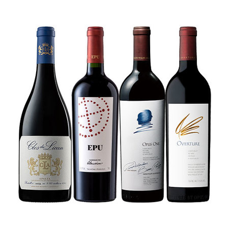 チリ&カリフォルニア　新世界プレミアムワイン４本セット