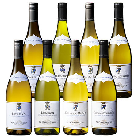 ローヌ超名門生産者シャプティエの白4種8本セット