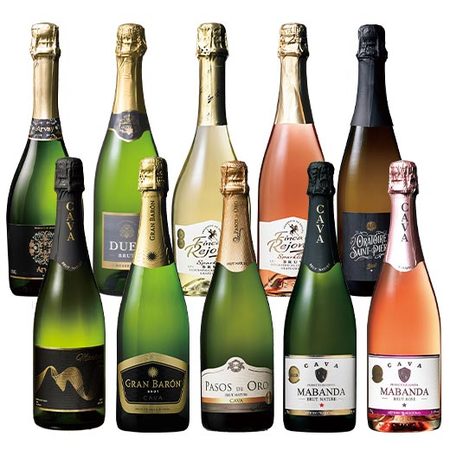 瓶内二次発酵製法カバ5本入り！スペイン多金スパークリング10本セット