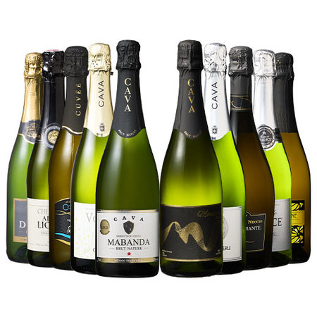 瓶内二次発酵製法カバ4本入り！全て金賞！世界のスパークリングワイン10本