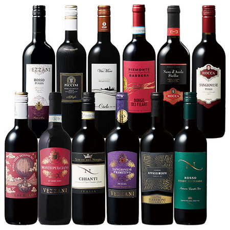 ワイン王国！イタリア赤ワイン飲み比べ１２本セット　第2弾