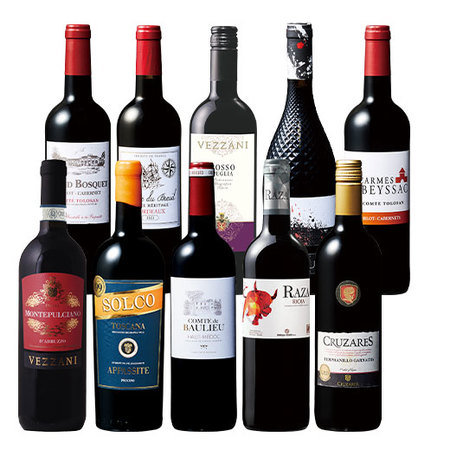 欧州３大銘醸国金賞＆高評価赤ワイン１０本セット