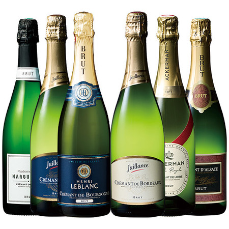 超有名生産者入り！フランス各地クレマン飲み比べ６本セット