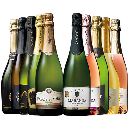 瓶内二次発酵製法カバ５本入り！スペイン多金スパークリング１０本セット