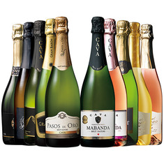 瓶内二次発酵製法カバ５本入り！スペイン多金スパークリング１０本セット