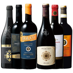 すべて陰干し製法！イタリア濃厚赤ワイン６本セット