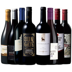 一度に楽しむカリフォルニア３大品種飲み比べ赤ワイン８本セット