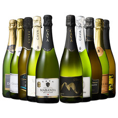 瓶内二次発酵製法カバ4本入り！全て金賞！世界のスパークリングワイン10本