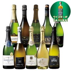 世界の辛口スパークリング１０本＋ウイスキー1本セット