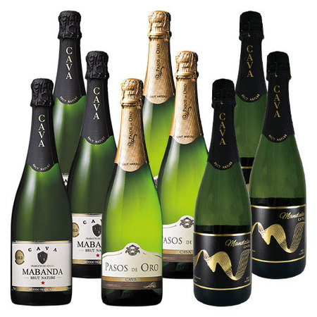 コスパ抜群！瓶内二次発酵製法カバ３種９本セット