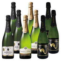 コスパ抜群！瓶内二次発酵製法カバ３種９本セット