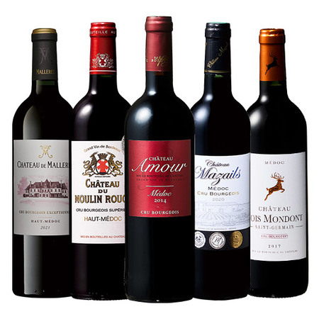 クリュ・ブルジョワ全階級飲み比べ5本セット 第2弾